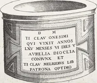 An illustration from (Band 6): VI. pars. Antiquitatum Romanarum: sive IV. tomus inscriptionum & monumentorum ... (1602)