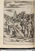 An illustration from Le Imagini De I Dei De Gli Antichi Nelle Qvali Si Contengono gl'Idoli, Riti, ceremonie, & altre cose appartenenti alla Religione de gli Antichi (1571)