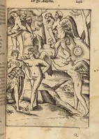 An illustration from Le imagini de i dei degli antichi nelle quali si contengono gl'idoli, i riti, le cerimonie, et altre cose appartenenti alla religione degli antichi ; con la loro espositione ; et in questa ultima impressione non solamente ridotte in forma più commoda, ma arricchite ancora di molte postille, et ... di più di 40 figure in rame … (1603)