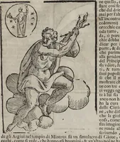 Picture 43 of 204 from Imagini Delli Dei De Gl'Antichi Di Vincenzo Cartari Reggiano: Ridotte da capo à piedi alle loro reali, & non più per l'adietro osseruate simiglianze. Cauate da' Marmi, Bronzi, Medaglie, Gioie, & altre memorie antiche; con esquisito studio, & particolare diligenza Da Lorenzo Pignoria Padoano. Aggionteui le Annotationi del medesimo sopra tutta l'opera ... Con le Allegorie sopra le Imagini di Cesare Malfatti Padoano, migliorate, & accresciute nouamente. Et vn Catalogo di cento più famosi dei della Gentilità. Con l'aggiunta d'vn'altro Catalogo de gl'Autori Antichi, & Moderni ... (1674), leaf 105