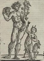 Picture 44 of 204 from Imagini Delli Dei De Gl'Antichi Di Vincenzo Cartari Reggiano: Ridotte da capo à piedi alle loro reali, & non più per l'adietro osseruate simiglianze. Cauate da' Marmi, Bronzi, Medaglie, Gioie, & altre memorie antiche; con esquisito studio, & particolare diligenza Da Lorenzo Pignoria Padoano. Aggionteui le Annotationi del medesimo sopra tutta l'opera ... Con le Allegorie sopra le Imagini di Cesare Malfatti Padoano, migliorate, & accresciute nouamente. Et vn Catalogo di cento più famosi dei della Gentilità. Con l'aggiunta d'vn'altro Catalogo de gl'Autori Antichi, & Moderni ... (1674), leaf 107
