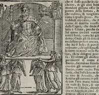 Picture 45 of 204 from Imagini Delli Dei De Gl'Antichi Di Vincenzo Cartari Reggiano: Ridotte da capo à piedi alle loro reali, & non più per l'adietro osseruate simiglianze. Cauate da' Marmi, Bronzi, Medaglie, Gioie, & altre memorie antiche; con esquisito studio, & particolare diligenza Da Lorenzo Pignoria Padoano. Aggionteui le Annotationi del medesimo sopra tutta l'opera ... Con le Allegorie sopra le Imagini di Cesare Malfatti Padoano, migliorate, & accresciute nouamente. Et vn Catalogo di cento più famosi dei della Gentilità. Con l'aggiunta d'vn'altro Catalogo de gl'Autori Antichi, & Moderni ... (1674), leaf 109