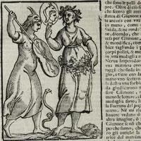Picture 49 of 204 from Imagini Delli Dei De Gl'Antichi Di Vincenzo Cartari Reggiano: Ridotte da capo à piedi alle loro reali, & non più per l'adietro osseruate simiglianze. Cauate da' Marmi, Bronzi, Medaglie, Gioie, & altre memorie antiche; con esquisito studio, & particolare diligenza Da Lorenzo Pignoria Padoano. Aggionteui le Annotationi del medesimo sopra tutta l'opera ... Con le Allegorie sopra le Imagini di Cesare Malfatti Padoano, migliorate, & accresciute nouamente. Et vn Catalogo di cento più famosi dei della Gentilità. Con l'aggiunta d'vn'altro Catalogo de gl'Autori Antichi, & Moderni ... (1674), leaf 126