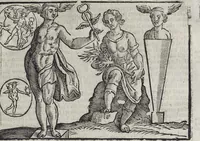 Picture 76 of 204 from Imagini Delli Dei De Gl'Antichi Di Vincenzo Cartari Reggiano: Ridotte da capo à piedi alle loro reali, & non più per l'adietro osseruate simiglianze. Cauate da' Marmi, Bronzi, Medaglie, Gioie, & altre memorie antiche; con esquisito studio, & particolare diligenza Da Lorenzo Pignoria Padoano. Aggionteui le Annotationi del medesimo sopra tutta l'opera ... Con le Allegorie sopra le Imagini di Cesare Malfatti Padoano, migliorate, & accresciute nouamente. Et vn Catalogo di cento più famosi dei della Gentilità. Con l'aggiunta d'vn'altro Catalogo de gl'Autori Antichi, & Moderni ... (1674), leaf 187