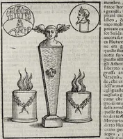 Picture 77 of 204 from Imagini Delli Dei De Gl'Antichi Di Vincenzo Cartari Reggiano: Ridotte da capo à piedi alle loro reali, & non più per l'adietro osseruate simiglianze. Cauate da' Marmi, Bronzi, Medaglie, Gioie, & altre memorie antiche; con esquisito studio, & particolare diligenza Da Lorenzo Pignoria Padoano. Aggionteui le Annotationi del medesimo sopra tutta l'opera ... Con le Allegorie sopra le Imagini di Cesare Malfatti Padoano, migliorate, & accresciute nouamente. Et vn Catalogo di cento più famosi dei della Gentilità. Con l'aggiunta d'vn'altro Catalogo de gl'Autori Antichi, & Moderni ... (1674), leaf 190