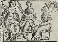 Picture 85 of 204 from Imagini Delli Dei De Gl'Antichi Di Vincenzo Cartari Reggiano: Ridotte da capo à piedi alle loro reali, & non più per l'adietro osseruate simiglianze. Cauate da' Marmi, Bronzi, Medaglie, Gioie, & altre memorie antiche; con esquisito studio, & particolare diligenza Da Lorenzo Pignoria Padoano. Aggionteui le Annotationi del medesimo sopra tutta l'opera ... Con le Allegorie sopra le Imagini di Cesare Malfatti Padoano, migliorate, & accresciute nouamente. Et vn Catalogo di cento più famosi dei della Gentilità. Con l'aggiunta d'vn'altro Catalogo de gl'Autori Antichi, & Moderni ... (1674), leaf 208