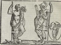 Picture 86 of 204 from Imagini Delli Dei De Gl'Antichi Di Vincenzo Cartari Reggiano: Ridotte da capo à piedi alle loro reali, & non più per l'adietro osseruate simiglianze. Cauate da' Marmi, Bronzi, Medaglie, Gioie, & altre memorie antiche; con esquisito studio, & particolare diligenza Da Lorenzo Pignoria Padoano. Aggionteui le Annotationi del medesimo sopra tutta l'opera ... Con le Allegorie sopra le Imagini di Cesare Malfatti Padoano, migliorate, & accresciute nouamente. Et vn Catalogo di cento più famosi dei della Gentilità. Con l'aggiunta d'vn'altro Catalogo de gl'Autori Antichi, & Moderni ... (1674), leaf 210