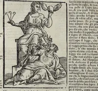 Picture 87 of 204 from Imagini Delli Dei De Gl'Antichi Di Vincenzo Cartari Reggiano: Ridotte da capo à piedi alle loro reali, & non più per l'adietro osseruate simiglianze. Cauate da' Marmi, Bronzi, Medaglie, Gioie, & altre memorie antiche; con esquisito studio, & particolare diligenza Da Lorenzo Pignoria Padoano. Aggionteui le Annotationi del medesimo sopra tutta l'opera ... Con le Allegorie sopra le Imagini di Cesare Malfatti Padoano, migliorate, & accresciute nouamente. Et vn Catalogo di cento più famosi dei della Gentilità. Con l'aggiunta d'vn'altro Catalogo de gl'Autori Antichi, & Moderni ... (1674), leaf 212