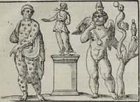 Picture 88 of 204 from Imagini Delli Dei De Gl'Antichi Di Vincenzo Cartari Reggiano: Ridotte da capo à piedi alle loro reali, & non più per l'adietro osseruate simiglianze. Cauate da' Marmi, Bronzi, Medaglie, Gioie, & altre memorie antiche; con esquisito studio, & particolare diligenza Da Lorenzo Pignoria Padoano. Aggionteui le Annotationi del medesimo sopra tutta l'opera ... Con le Allegorie sopra le Imagini di Cesare Malfatti Padoano, migliorate, & accresciute nouamente. Et vn Catalogo di cento più famosi dei della Gentilità. Con l'aggiunta d'vn'altro Catalogo de gl'Autori Antichi, & Moderni ... (1674), leaf 213