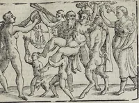 Picture 99 of 204 from Imagini Delli Dei De Gl'Antichi Di Vincenzo Cartari Reggiano: Ridotte da capo à piedi alle loro reali, & non più per l'adietro osseruate simiglianze. Cauate da' Marmi, Bronzi, Medaglie, Gioie, & altre memorie antiche; con esquisito studio, & particolare diligenza Da Lorenzo Pignoria Padoano. Aggionteui le Annotationi del medesimo sopra tutta l'opera ... Con le Allegorie sopra le Imagini di Cesare Malfatti Padoano, migliorate, & accresciute nouamente. Et vn Catalogo di cento più famosi dei della Gentilità. Con l'aggiunta d'vn'altro Catalogo de gl'Autori Antichi, & Moderni ... (1674), leaf 233