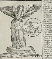 An illustration from Imagini Delli Dei De Gl'Antichi Di Vincenzo Cartari Reggiano: Ridotte da capo à piedi alle loro reali, & non più per l'adietro osseruate simiglianze. Cauate da' Marmi, Bronzi, Medaglie, Gioie, & altre memorie antiche; con esquisito studio, & particolare diligenza Da Lorenzo Pignoria Padoano. Aggionteui le Annotationi del medesimo sopra tutta l'opera ... Con le Allegorie sopra le Imagini di Cesare Malfatti Padoano, migliorate, & accresciute nouamente. Et vn Catalogo di cento più famosi dei della Gentilità. Con l'aggiunta d'vn'altro Catalogo de gl'Autori Antichi, & Moderni ... (1674)