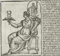 Picture 116 of 204 from Imagini Delli Dei De Gl'Antichi Di Vincenzo Cartari Reggiano: Ridotte da capo à piedi alle loro reali, & non più per l'adietro osseruate simiglianze. Cauate da' Marmi, Bronzi, Medaglie, Gioie, & altre memorie antiche; con esquisito studio, & particolare diligenza Da Lorenzo Pignoria Padoano. Aggionteui le Annotationi del medesimo sopra tutta l'opera ... Con le Allegorie sopra le Imagini di Cesare Malfatti Padoano, migliorate, & accresciute nouamente. Et vn Catalogo di cento più famosi dei della Gentilità. Con l'aggiunta d'vn'altro Catalogo de gl'Autori Antichi, & Moderni ... (1674), leaf 266
