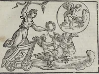 Picture 121 of 204 from Imagini Delli Dei De Gl'Antichi Di Vincenzo Cartari Reggiano: Ridotte da capo à piedi alle loro reali, & non più per l'adietro osseruate simiglianze. Cauate da' Marmi, Bronzi, Medaglie, Gioie, & altre memorie antiche; con esquisito studio, & particolare diligenza Da Lorenzo Pignoria Padoano. Aggionteui le Annotationi del medesimo sopra tutta l'opera ... Con le Allegorie sopra le Imagini di Cesare Malfatti Padoano, migliorate, & accresciute nouamente. Et vn Catalogo di cento più famosi dei della Gentilità. Con l'aggiunta d'vn'altro Catalogo de gl'Autori Antichi, & Moderni ... (1674), leaf 285