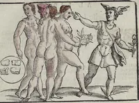 Picture 127 of 204 from Imagini Delli Dei De Gl'Antichi Di Vincenzo Cartari Reggiano: Ridotte da capo à piedi alle loro reali, & non più per l'adietro osseruate simiglianze. Cauate da' Marmi, Bronzi, Medaglie, Gioie, & altre memorie antiche; con esquisito studio, & particolare diligenza Da Lorenzo Pignoria Padoano. Aggionteui le Annotationi del medesimo sopra tutta l'opera ... Con le Allegorie sopra le Imagini di Cesare Malfatti Padoano, migliorate, & accresciute nouamente. Et vn Catalogo di cento più famosi dei della Gentilità. Con l'aggiunta d'vn'altro Catalogo de gl'Autori Antichi, & Moderni ... (1674), leaf 299