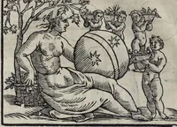 An illustration from Imagini Delli Dei De Gl'Antichi Di Vincenzo Cartari Reggiano: Ridotte da capo à piedi alle loro reali, & non più per l'adietro osseruate simiglianze. Cauate da' Marmi, Bronzi, Medaglie, Gioie, & altre memorie antiche; con esquisito studio, & particolare diligenza Da Lorenzo Pignoria Padoano. Aggionteui le Annotationi del medesimo sopra tutta l'opera ... Con le Allegorie sopra le Imagini di Cesare Malfatti Padoano, migliorate, & accresciute nouamente. Et vn Catalogo di cento più famosi dei della Gentilità. Con l'aggiunta d'vn'altro Catalogo de gl'Autori Antichi, & Moderni ... (1674)
