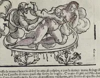 Picture 140 of 204 from Imagini Delli Dei De Gl'Antichi Di Vincenzo Cartari Reggiano: Ridotte da capo à piedi alle loro reali, & non più per l'adietro osseruate simiglianze. Cauate da' Marmi, Bronzi, Medaglie, Gioie, & altre memorie antiche; con esquisito studio, & particolare diligenza Da Lorenzo Pignoria Padoano. Aggionteui le Annotationi del medesimo sopra tutta l'opera ... Con le Allegorie sopra le Imagini di Cesare Malfatti Padoano, migliorate, & accresciute nouamente. Et vn Catalogo di cento più famosi dei della Gentilità. Con l'aggiunta d'vn'altro Catalogo de gl'Autori Antichi, & Moderni ... (1674), leaf 317