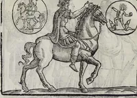 Picture 145 of 204 from Imagini Delli Dei De Gl'Antichi Di Vincenzo Cartari Reggiano: Ridotte da capo à piedi alle loro reali, & non più per l'adietro osseruate simiglianze. Cauate da' Marmi, Bronzi, Medaglie, Gioie, & altre memorie antiche; con esquisito studio, & particolare diligenza Da Lorenzo Pignoria Padoano. Aggionteui le Annotationi del medesimo sopra tutta l'opera ... Con le Allegorie sopra le Imagini di Cesare Malfatti Padoano, migliorate, & accresciute nouamente. Et vn Catalogo di cento più famosi dei della Gentilità. Con l'aggiunta d'vn'altro Catalogo de gl'Autori Antichi, & Moderni ... (1674), leaf 322