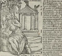 Picture 7 of 204 from Imagini Delli Dei De Gl'Antichi Di Vincenzo Cartari Reggiano: Ridotte da capo à piedi alle loro reali, & non più per l'adietro osseruate simiglianze. Cauate da' Marmi, Bronzi, Medaglie, Gioie, & altre memorie antiche; con esquisito studio, & particolare diligenza Da Lorenzo Pignoria Padoano. Aggionteui le Annotationi del medesimo sopra tutta l'opera ... Con le Allegorie sopra le Imagini di Cesare Malfatti Padoano, migliorate, & accresciute nouamente. Et vn Catalogo di cento più famosi dei della Gentilità. Con l'aggiunta d'vn'altro Catalogo de gl'Autori Antichi, & Moderni ... (1674), leaf 42