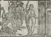 An illustration from Imagini Delli Dei De Gl'Antichi Di Vincenzo Cartari Reggiano: Ridotte da capo à piedi alle loro reali, & non più per l'adietro osseruate simiglianze. Cauate da' Marmi, Bronzi, Medaglie, Gioie, & altre memorie antiche; con esquisito studio, & particolare diligenza Da Lorenzo Pignoria Padoano. Aggionteui le Annotationi del medesimo sopra tutta l'opera ... Con le Allegorie sopra le Imagini di Cesare Malfatti Padoano, migliorate, & accresciute nouamente. Et vn Catalogo di cento più famosi dei della Gentilità. Con l'aggiunta d'vn'altro Catalogo de gl'Autori Antichi, & Moderni ... (1674)