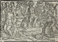 Picture 16 of 204 from Imagini Delli Dei De Gl'Antichi Di Vincenzo Cartari Reggiano: Ridotte da capo à piedi alle loro reali, & non più per l'adietro osseruate simiglianze. Cauate da' Marmi, Bronzi, Medaglie, Gioie, & altre memorie antiche; con esquisito studio, & particolare diligenza Da Lorenzo Pignoria Padoano. Aggionteui le Annotationi del medesimo sopra tutta l'opera ... Con le Allegorie sopra le Imagini di Cesare Malfatti Padoano, migliorate, & accresciute nouamente. Et vn Catalogo di cento più famosi dei della Gentilità. Con l'aggiunta d'vn'altro Catalogo de gl'Autori Antichi, & Moderni ... (1674), leaf 56