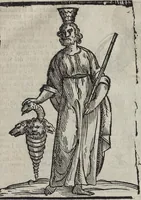 An illustration from Imagini Delli Dei De Gl'Antichi Di Vincenzo Cartari Reggiano: Ridotte da capo à piedi alle loro reali, & non più per l'adietro osseruate simiglianze. Cauate da' Marmi, Bronzi, Medaglie, Gioie, & altre memorie antiche; con esquisito studio, & particolare diligenza Da Lorenzo Pignoria Padoano. Aggionteui le Annotationi del medesimo sopra tutta l'opera ... Con le Allegorie sopra le Imagini di Cesare Malfatti Padoano, migliorate, & accresciute nouamente. Et vn Catalogo di cento più famosi dei della Gentilità. Con l'aggiunta d'vn'altro Catalogo de gl'Autori Antichi, & Moderni ... (1674)