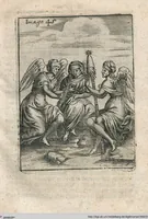 An illustration from Vincentii Chartarii Rhegiensis Neu-eröffneter Götzen-Tempel: Darinnen Durch erklärte Darstellung deroselben erdichtete Gestalt/ die bey dem Heydnischen Götter-Dienst/ vor alten Zeiten gewöhnliche Verehrung/ Anbettung/ und herrliche Kirchen-Gepräng ; Vorgestellet Zu höchst benöthigtem Dienst und augenscheinlichen Vortheil derjenigen/ welche die Geschichte so wol als Gedichte der alten bewehrten Scribenten/ nicht weniger mit Nutzen lesen/ als auch gründlich verstehen wollen (1692)