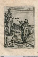 Picture 49 of 89 from Vincentii Chartarii Rhegiensis Neu-eröffneter Götzen-Tempel: Darinnen Durch erklärte Darstellung deroselben erdichtete Gestalt/ die bey dem Heydnischen Götter-Dienst/ vor alten Zeiten gewöhnliche Verehrung/ Anbettung/ und herrliche Kirchen-Gepräng ; Vorgestellet Zu höchst benöthigtem Dienst und augenscheinlichen Vortheil derjenigen/ welche die Geschichte so wol als Gedichte der alten bewehrten Scribenten/ nicht weniger mit Nutzen lesen/ als auch gründlich verstehen wollen (1692), leaf 108