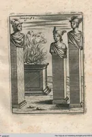 Picture 51 of 89 from Vincentii Chartarii Rhegiensis Neu-eröffneter Götzen-Tempel: Darinnen Durch erklärte Darstellung deroselben erdichtete Gestalt/ die bey dem Heydnischen Götter-Dienst/ vor alten Zeiten gewöhnliche Verehrung/ Anbettung/ und herrliche Kirchen-Gepräng ; Vorgestellet Zu höchst benöthigtem Dienst und augenscheinlichen Vortheil derjenigen/ welche die Geschichte so wol als Gedichte der alten bewehrten Scribenten/ nicht weniger mit Nutzen lesen/ als auch gründlich verstehen wollen (1692), leaf 112
