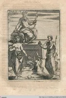 Picture 13 of 89 from Vincentii Chartarii Rhegiensis Neu-eröffneter Götzen-Tempel: Darinnen Durch erklärte Darstellung deroselben erdichtete Gestalt/ die bey dem Heydnischen Götter-Dienst/ vor alten Zeiten gewöhnliche Verehrung/ Anbettung/ und herrliche Kirchen-Gepräng ; Vorgestellet Zu höchst benöthigtem Dienst und augenscheinlichen Vortheil derjenigen/ welche die Geschichte so wol als Gedichte der alten bewehrten Scribenten/ nicht weniger mit Nutzen lesen/ als auch gründlich verstehen wollen (1692), leaf 36