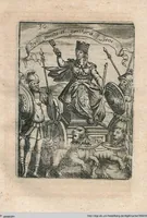 An illustration from Vincentii Chartarii Rhegiensis Neu-eröffneter Götzen-Tempel: Darinnen Durch erklärte Darstellung deroselben erdichtete Gestalt/ die bey dem Heydnischen Götter-Dienst/ vor alten Zeiten gewöhnliche Verehrung/ Anbettung/ und herrliche Kirchen-Gepräng ; Vorgestellet Zu höchst benöthigtem Dienst und augenscheinlichen Vortheil derjenigen/ welche die Geschichte so wol als Gedichte der alten bewehrten Scribenten/ nicht weniger mit Nutzen lesen/ als auch gründlich verstehen wollen (1692)