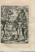 An illustration from Vincentii Chartarii Rhegiensis Neu-eröffneter Götzen-Tempel: Darinnen Durch erklärte Darstellung deroselben erdichtete Gestalt/ die bey dem Heydnischen Götter-Dienst/ vor alten Zeiten gewöhnliche Verehrung/ Anbettung/ und herrliche Kirchen-Gepräng ; Vorgestellet Zu höchst benöthigtem Dienst und augenscheinlichen Vortheil derjenigen/ welche die Geschichte so wol als Gedichte der alten bewehrten Scribenten/ nicht weniger mit Nutzen lesen/ als auch gründlich verstehen wollen (1692)