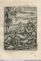 An illustration from Vincentii Chartarii Rhegiensis Neu-eröffneter Götzen-Tempel: Darinnen Durch erklärte Darstellung deroselben erdichtete Gestalt/ die bey dem Heydnischen Götter-Dienst/ vor alten Zeiten gewöhnliche Verehrung/ Anbettung/ und herrliche Kirchen-Gepräng ; Vorgestellet Zu höchst benöthigtem Dienst und augenscheinlichen Vortheil derjenigen/ welche die Geschichte so wol als Gedichte der alten bewehrten Scribenten/ nicht weniger mit Nutzen lesen/ als auch gründlich verstehen wollen (1692)