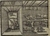 An illustration from Joh. Amos Comenii Orbis Sensualium Pictus Trilinguis: Hoc est: Omnium fundamentalium in mundo rerum, & in vita actionum, Pictura & Nomenclatura Latina, Germanica & Hungarica, Cum Titulorum juxta atque Vocabulorum Indice (1708)