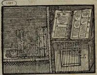 An illustration from Joh. Amos Comenii Orbis Sensualium Pictus Trilinguis: Hoc est: Omnium fundamentalium in mundo rerum, & in vita actionum, Pictura & Nomenclatura Latina, Germanica & Hungarica, Cum Titulorum juxta atque Vocabulorum Indice (1708)