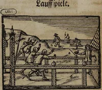 Picture 35 of 39 from Joh. Amos Comenii Orbis Sensualium Pictus Trilinguis: Hoc est: Omnium fundamentalium in mundo rerum, & in vita actionum, Pictura & Nomenclatura Latina, Germanica & Hungarica, Cum Titulorum juxta atque Vocabulorum Indice (1708), leaf 296