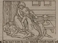 Picture 10 of 11 from 'Gesta Romanorum', dt. ; Aeneas Silvius Piccolomini: De duobus amantibus Euryalo et Lucretia, in der Übersetzung des Niklas von Wyle (1. Translatze) ; Lucianus Samosatensis (Druck) ; Giovanni Boccaccio (Druck) (1470), leaf 312
