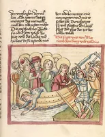 An illustration from Chronicon pontificum et imperatorum, deutsch (1460)