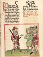 An illustration from Chronicon pontificum et imperatorum, deutsch (1460)