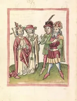 An illustration from Chronicon pontificum et imperatorum, deutsch (1460)
