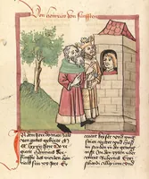 An illustration from Chronicon pontificum et imperatorum, deutsch (1460)