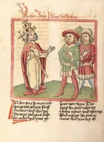 An illustration from Chronicon pontificum et imperatorum, deutsch (1460)