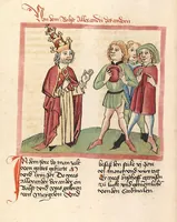 An illustration from Chronicon pontificum et imperatorum, deutsch (1460)
