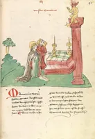 An illustration from "Elsässische Legenda Aurea" (1419)