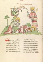An illustration from "Elsässische Legenda Aurea" (1419)