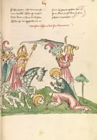 An illustration from "Elsässische Legenda Aurea" (1419)