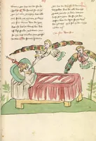 An illustration from "Elsässische Legenda Aurea" (1419)