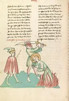 An illustration from "Elsässische Legenda Aurea" (1419)