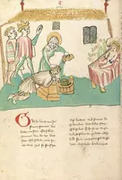 An illustration from "Elsässische Legenda Aurea" (1419)