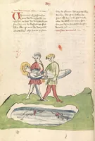An illustration from "Elsässische Legenda Aurea" (1419)