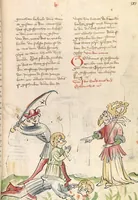 An illustration from "Elsässische Legenda Aurea" (1419)